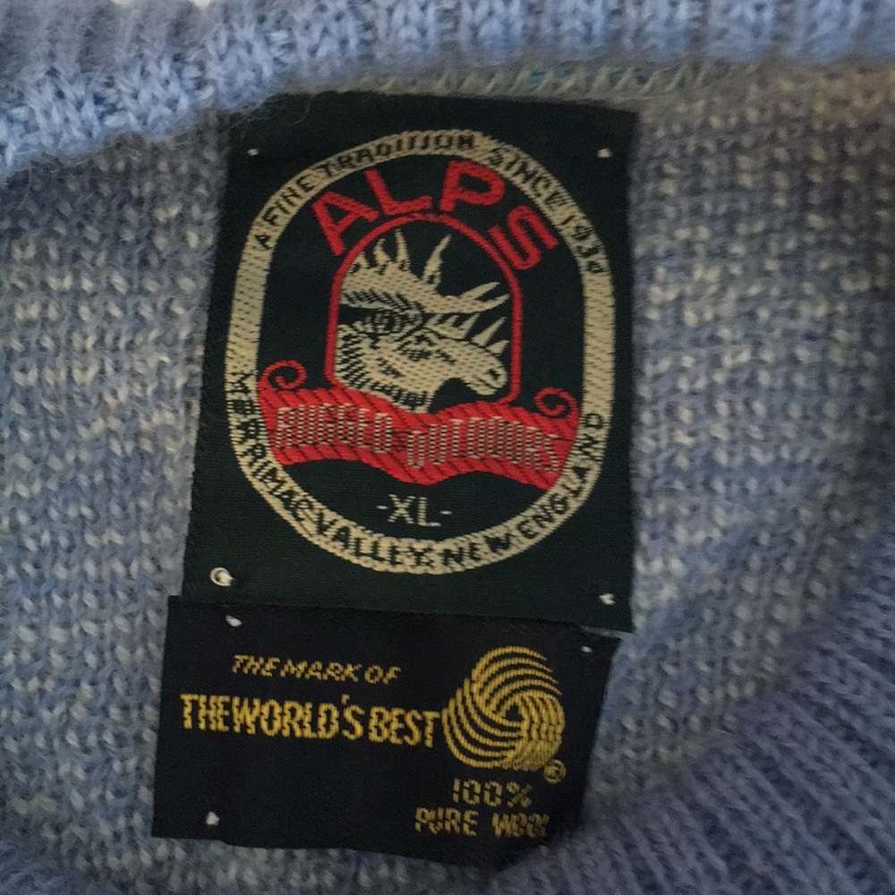 Mens beautiful blue wool sweater Sweater